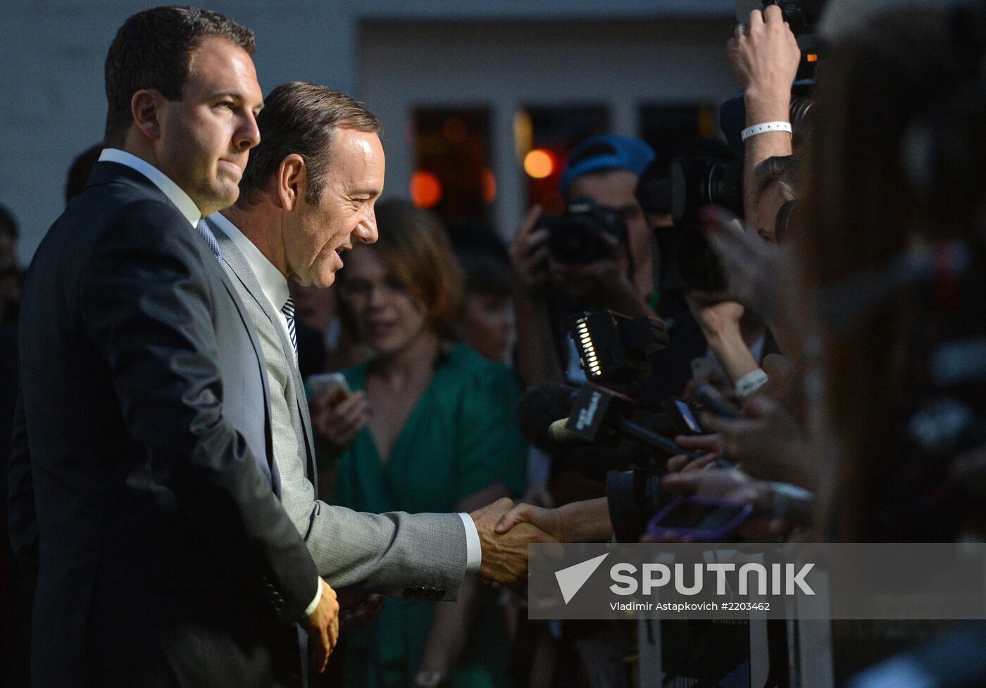 Actor Kevin Spacey visits Moscow