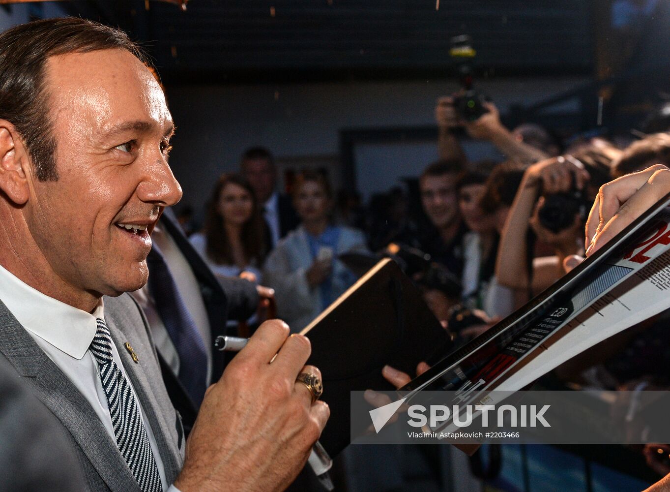 Actor Kevin Spacey visits Moscow