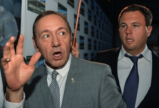 Actor Kevin Spacey visits Moscow