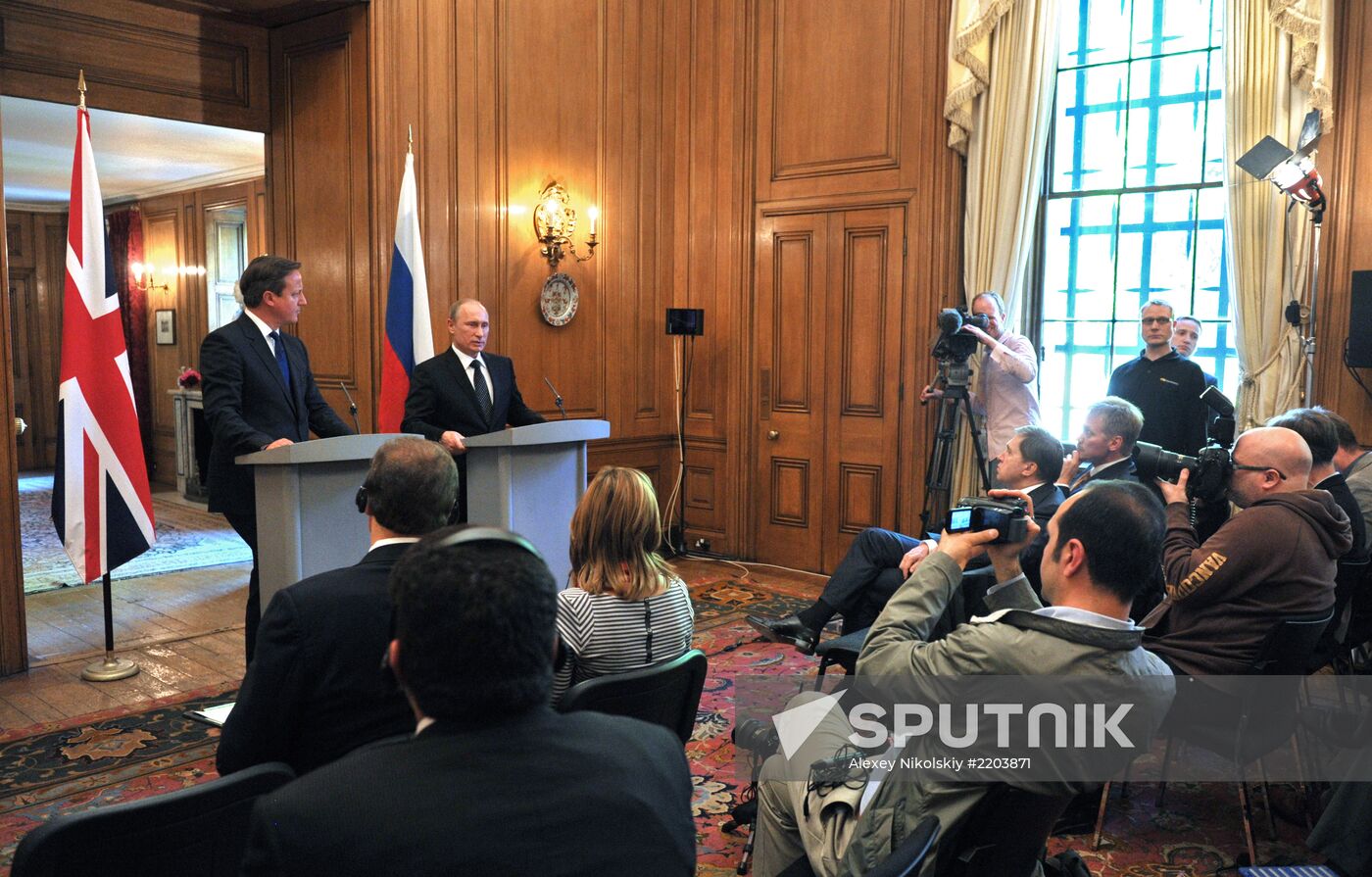 Vladimir Putin's working visit to the United Kingdom
