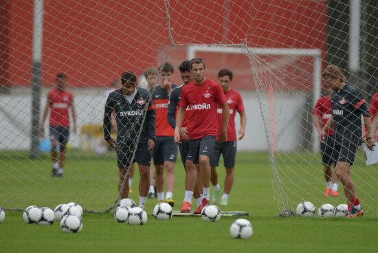 Players of FC Spartak Moscow training