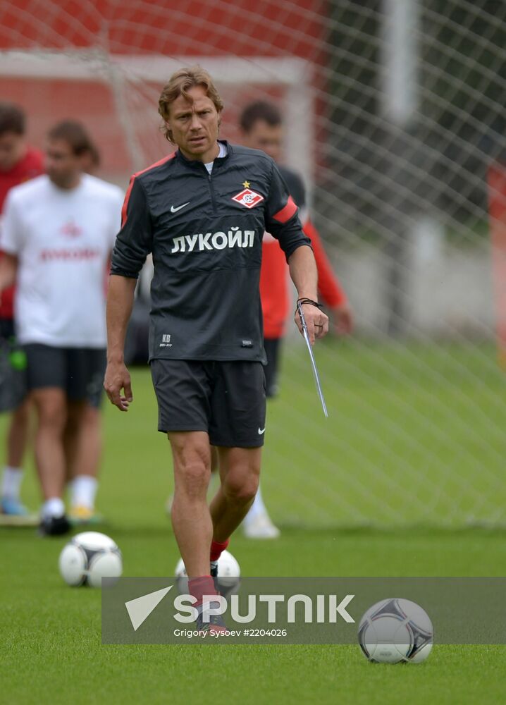 Players of FC Spartak Moscow training