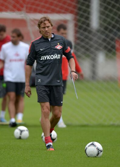 Players of FC Spartak Moscow training