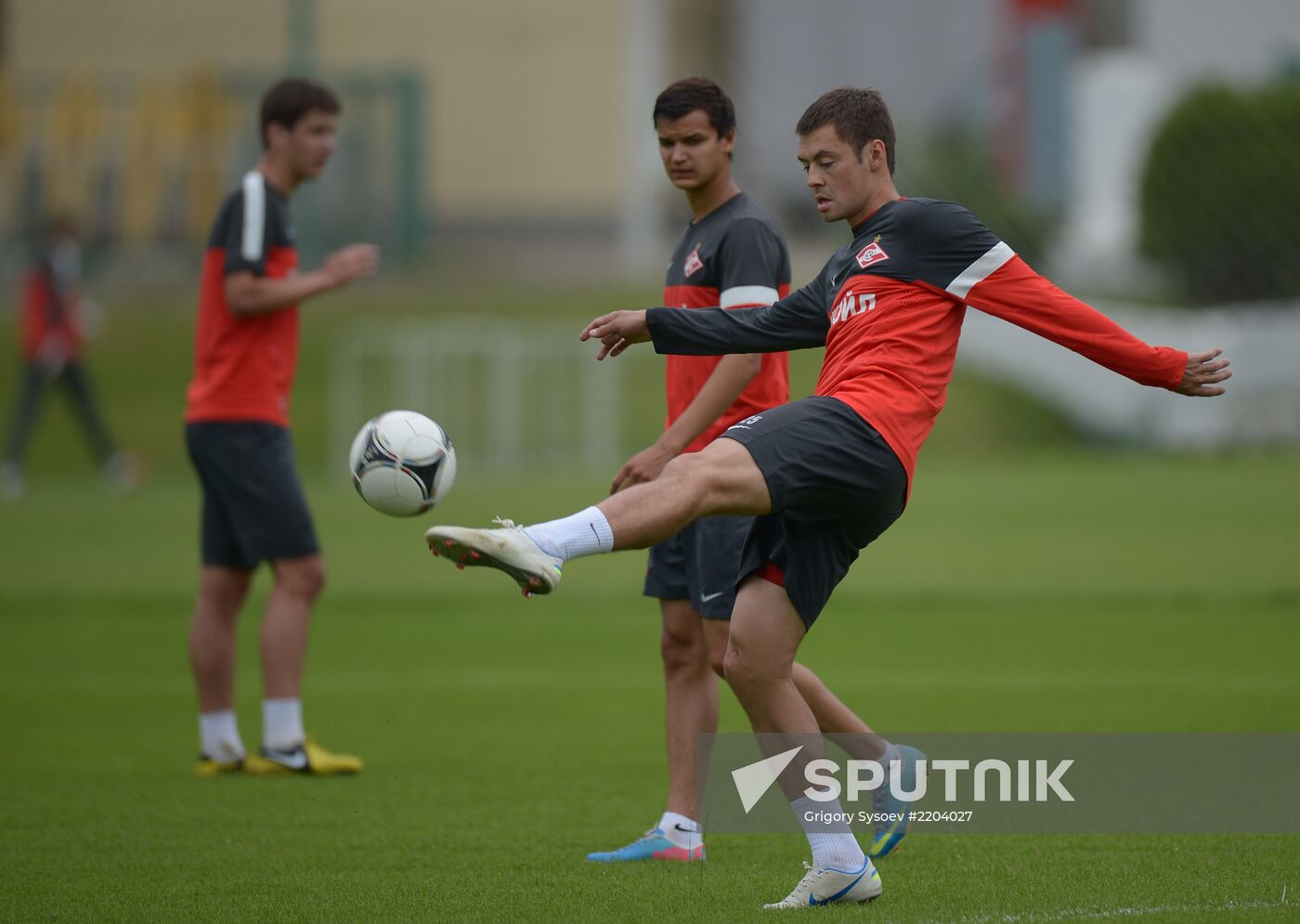 Players of FC Spartak Moscow training