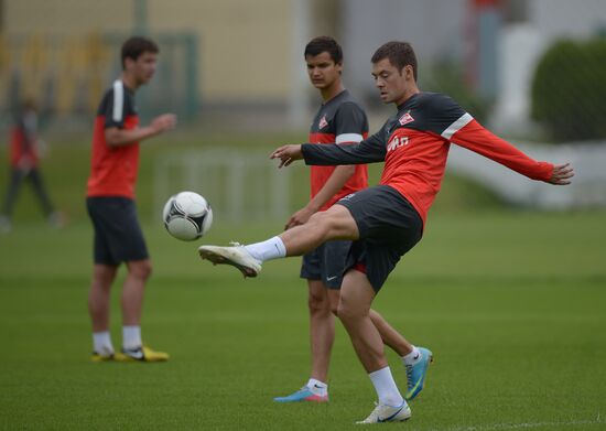 Players of FC Spartak Moscow training