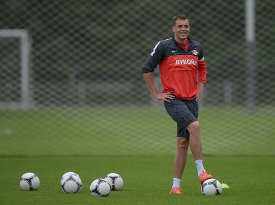 Players of FC Spartak Moscow training