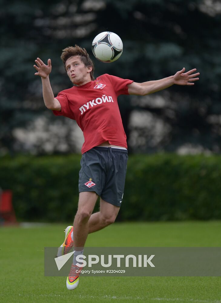 Players of FC Spartak Moscow training
