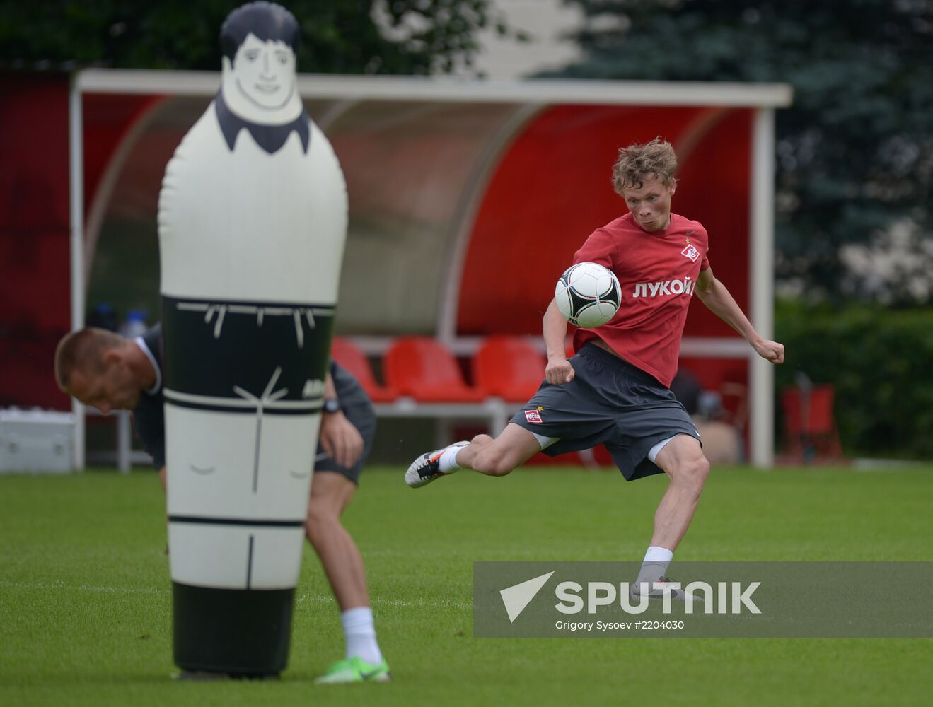 Players of FC Spartak Moscow training