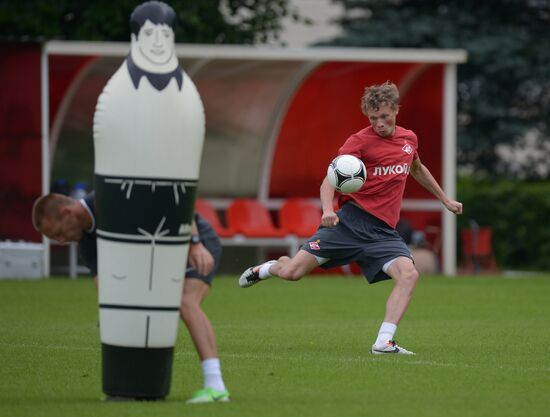 Players of FC Spartak Moscow training