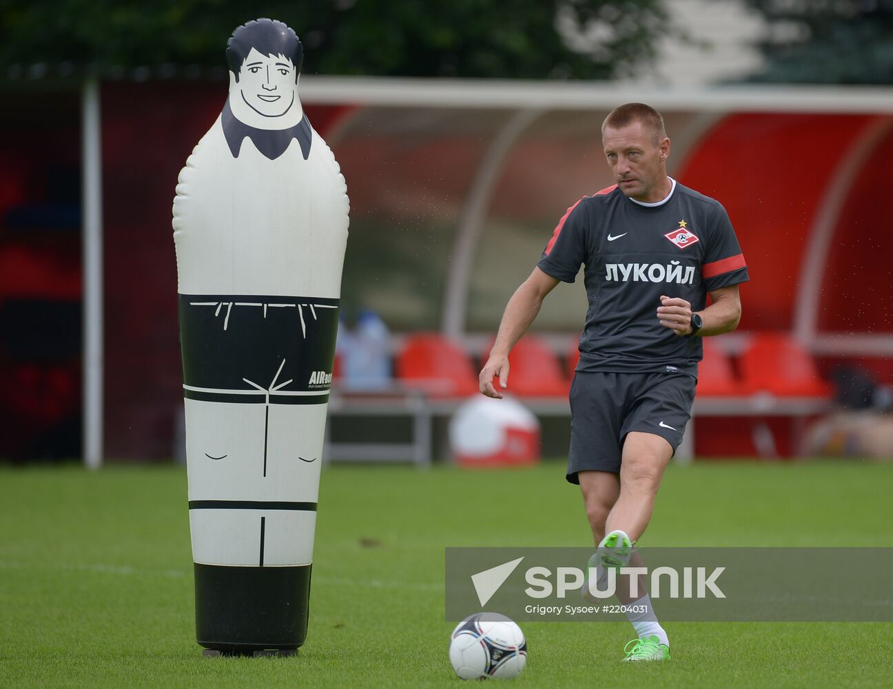 Players of FC Spartak Moscow training