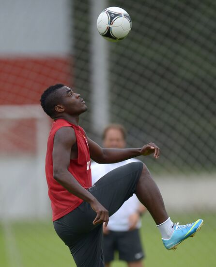Players of FC Spartak Moscow training