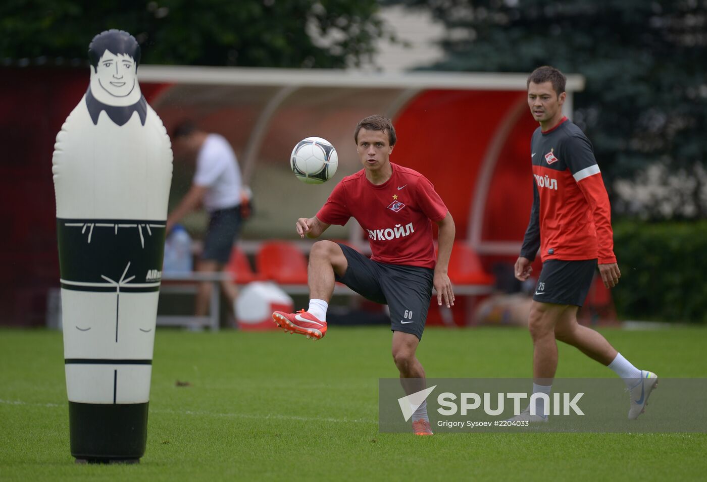 Players of FC Spartak Moscow training