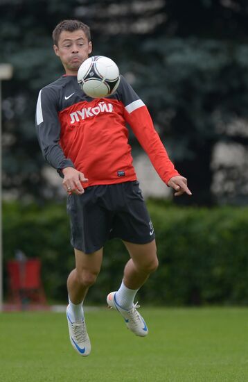 Players of FC Spartak Moscow training