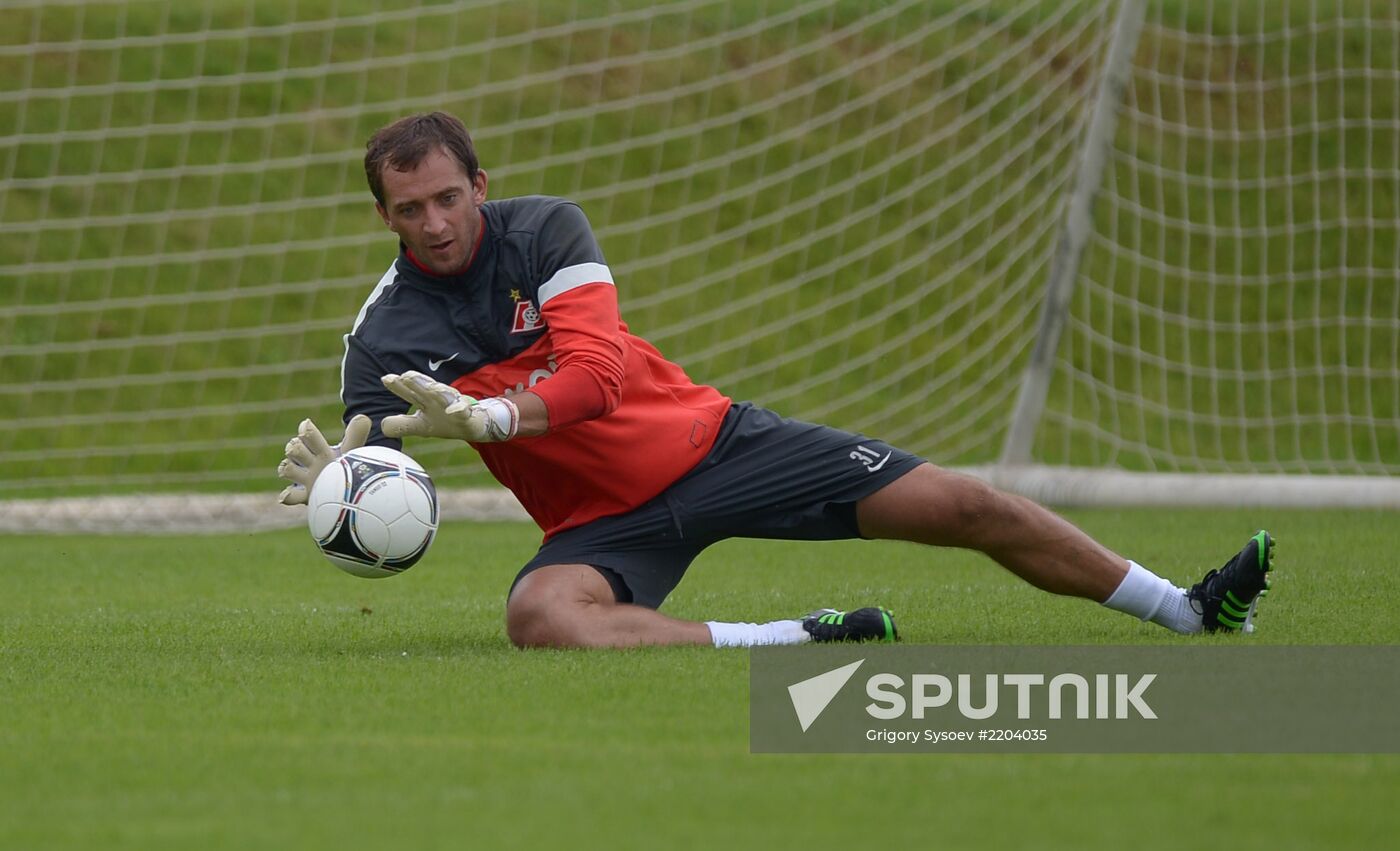 Players of FC Spartak Moscow training
