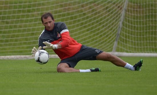 Players of FC Spartak Moscow training