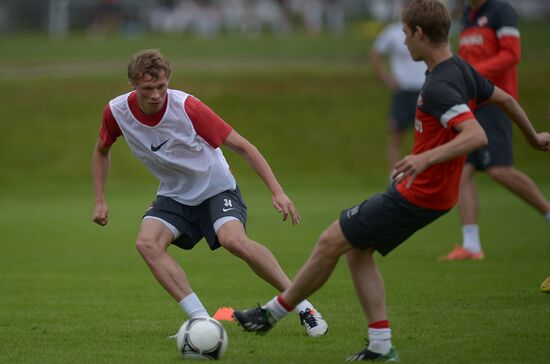 Players of FC Spartak Moscow training