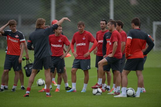 Players of FC Spartak Moscow training