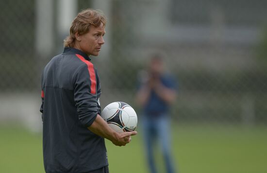 Players of FC Spartak Moscow training