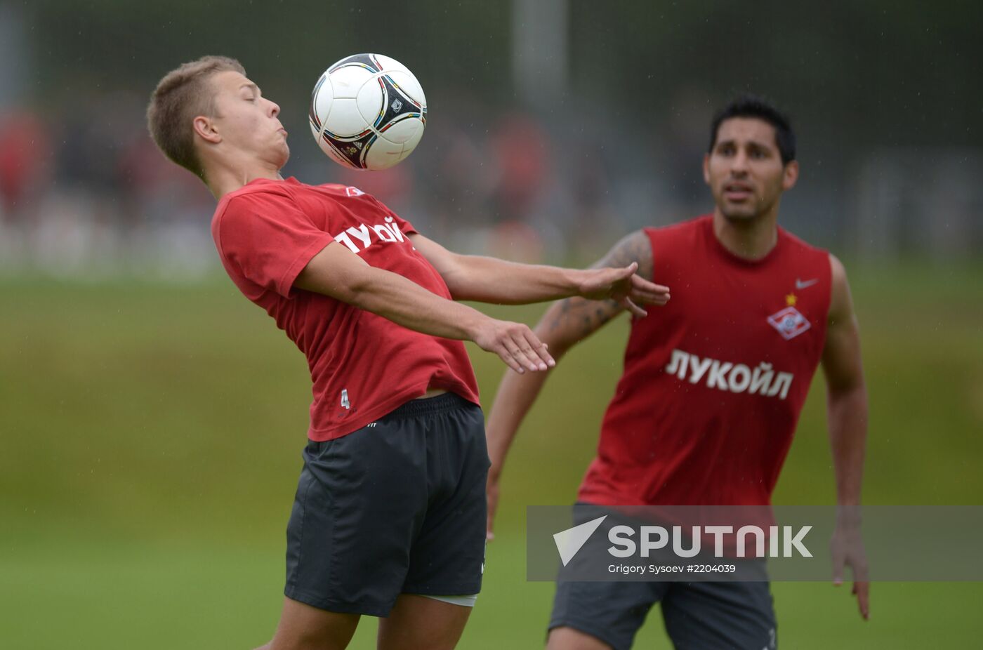 Players of FC Spartak Moscow training