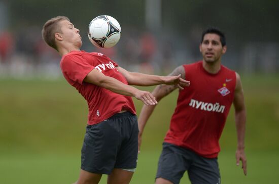 Players of FC Spartak Moscow training