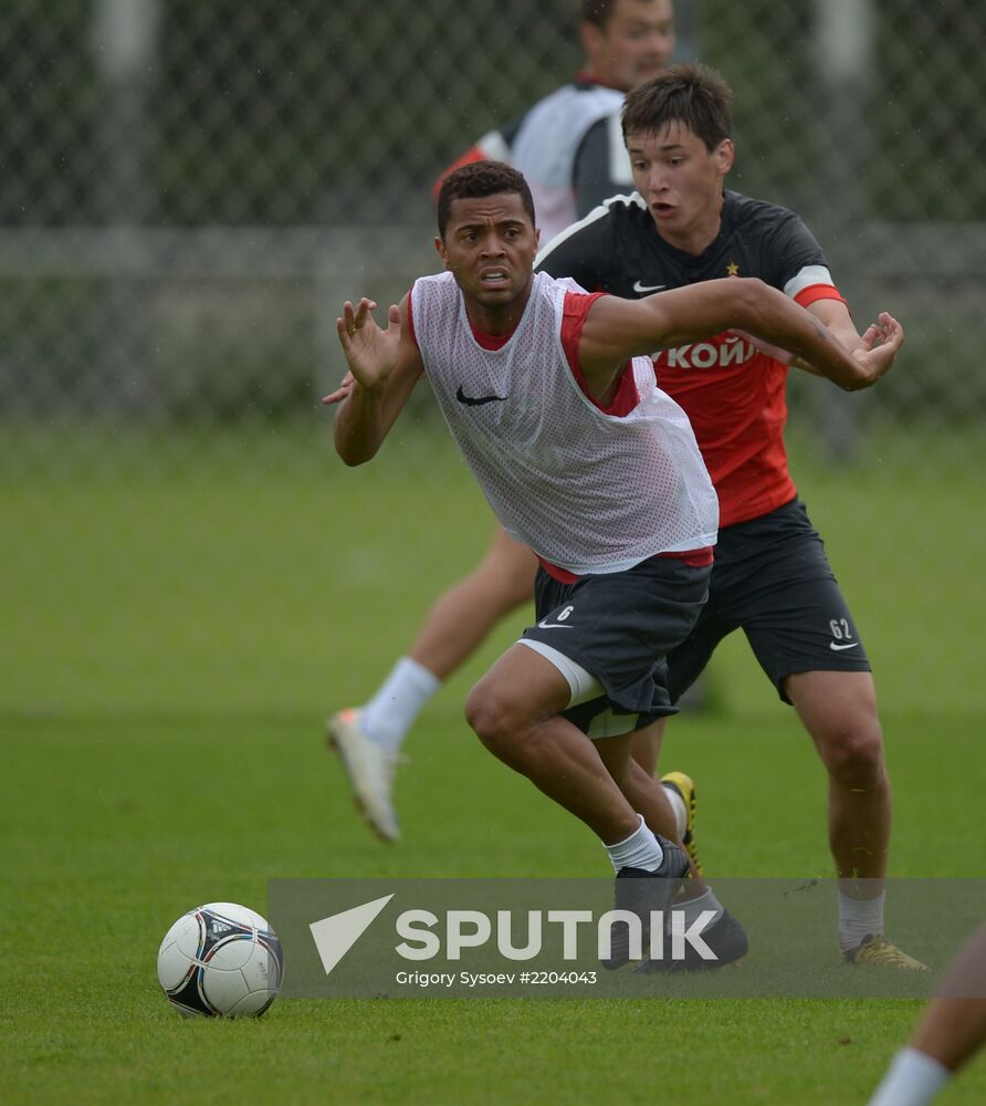Players of FC Spartak Moscow training