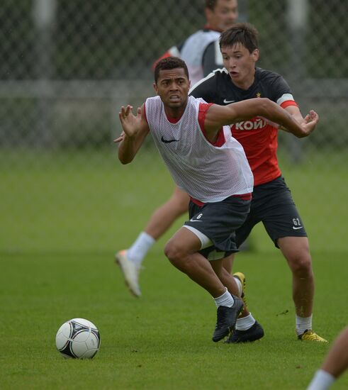 Players of FC Spartak Moscow training