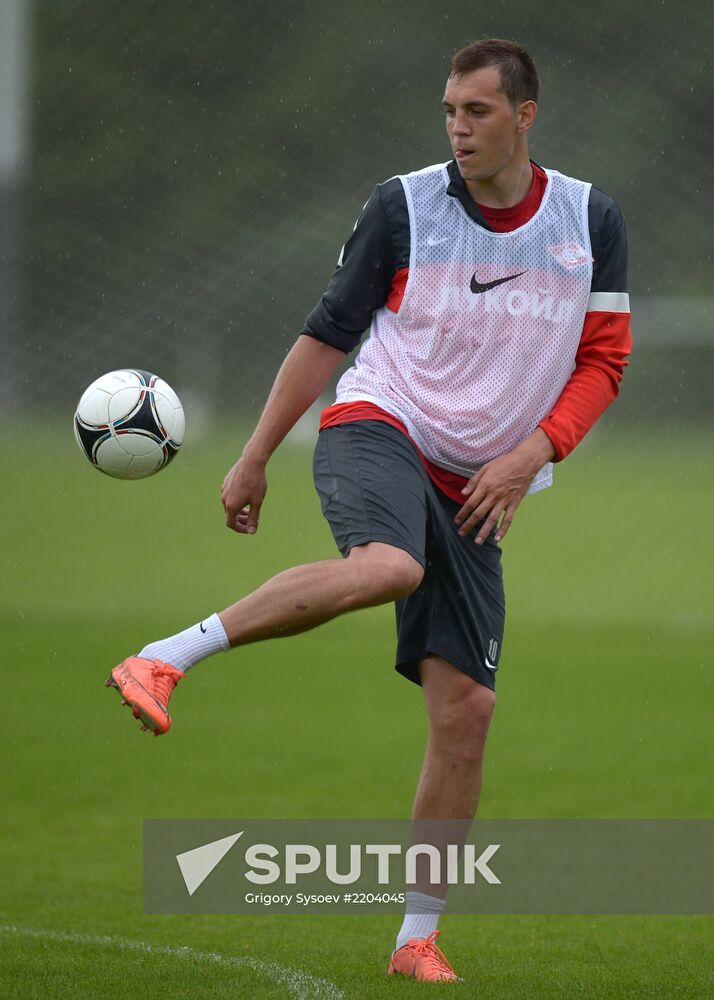 Players of FC Spartak Moscow training