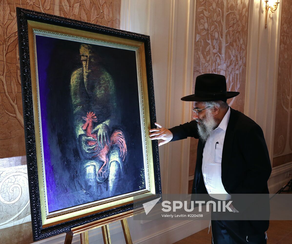 Private viewing of Alexander Aizenshtat's painting