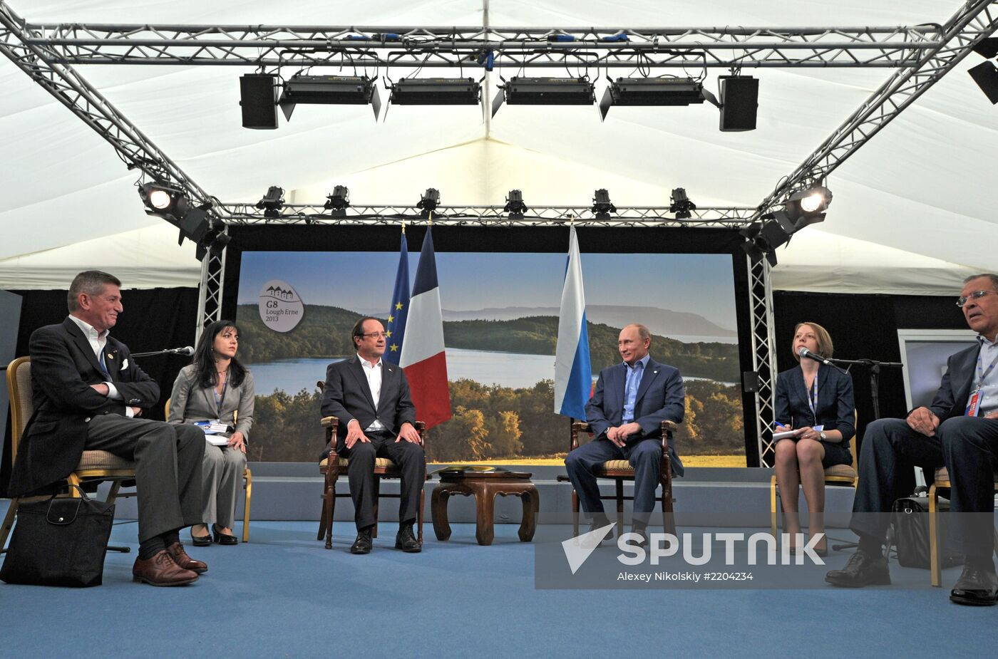 Vladimir Putin arrives in Ireland for the G8 summit