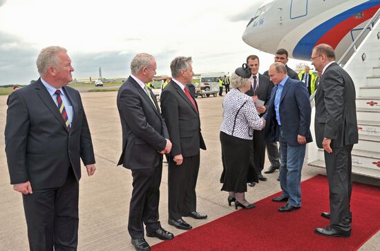Vladimir Putin arrives in Ireland for the G8 summit