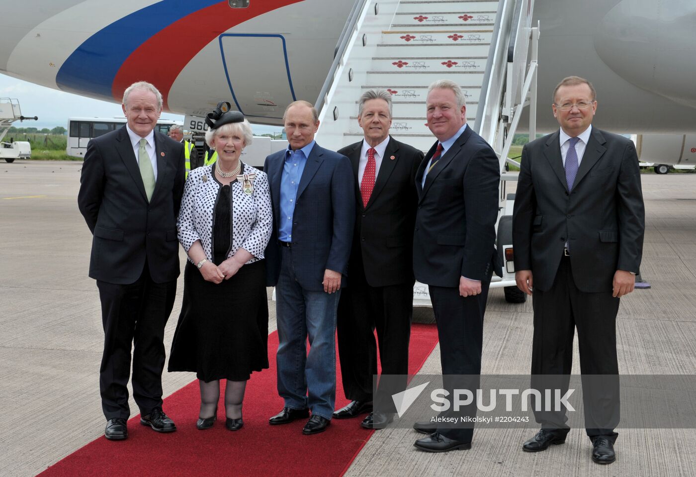 Vladimir Putin arrives in Ireland for the G8 summit