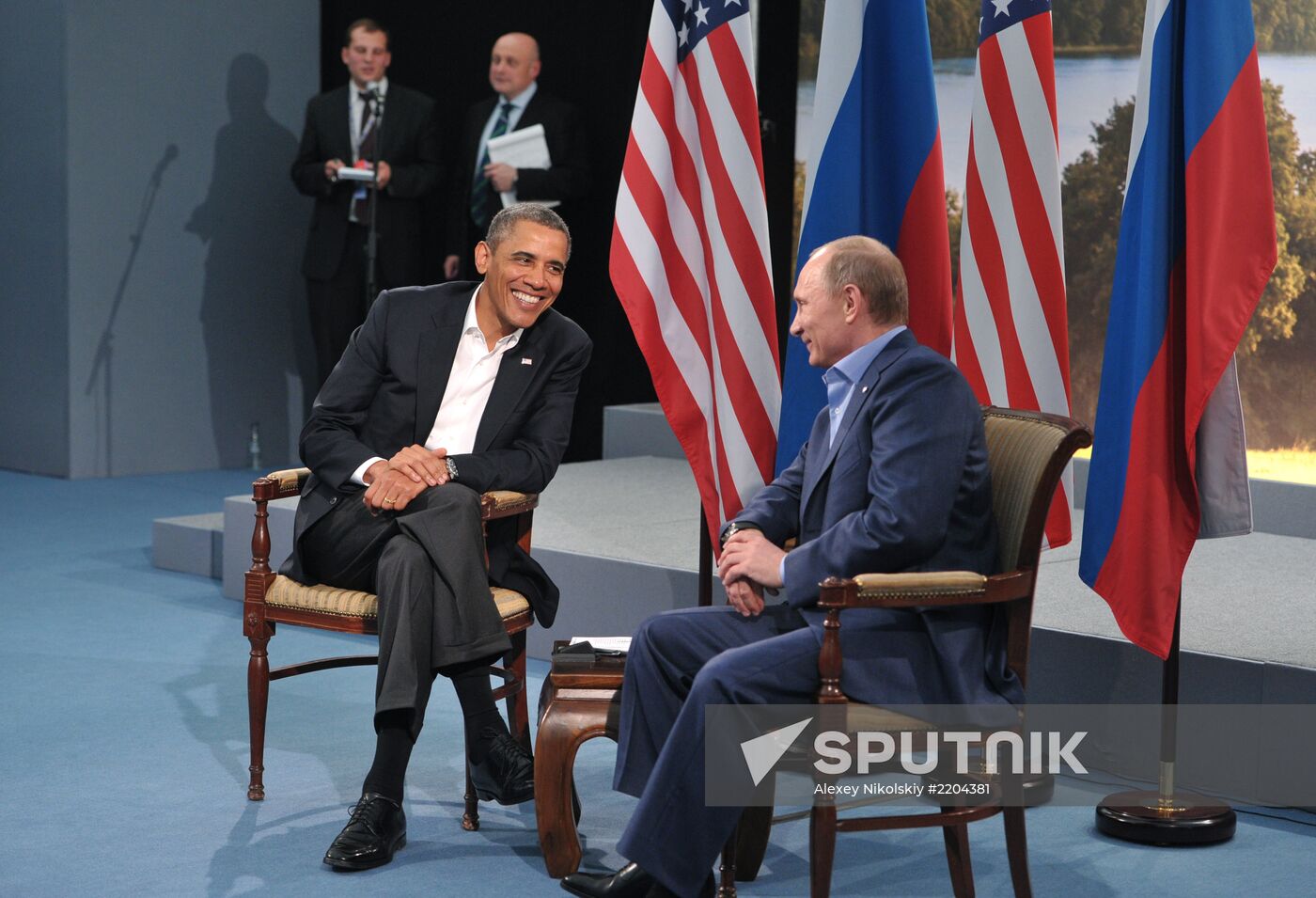 Vladimir Putin arrives in Ireland for the G8 summit