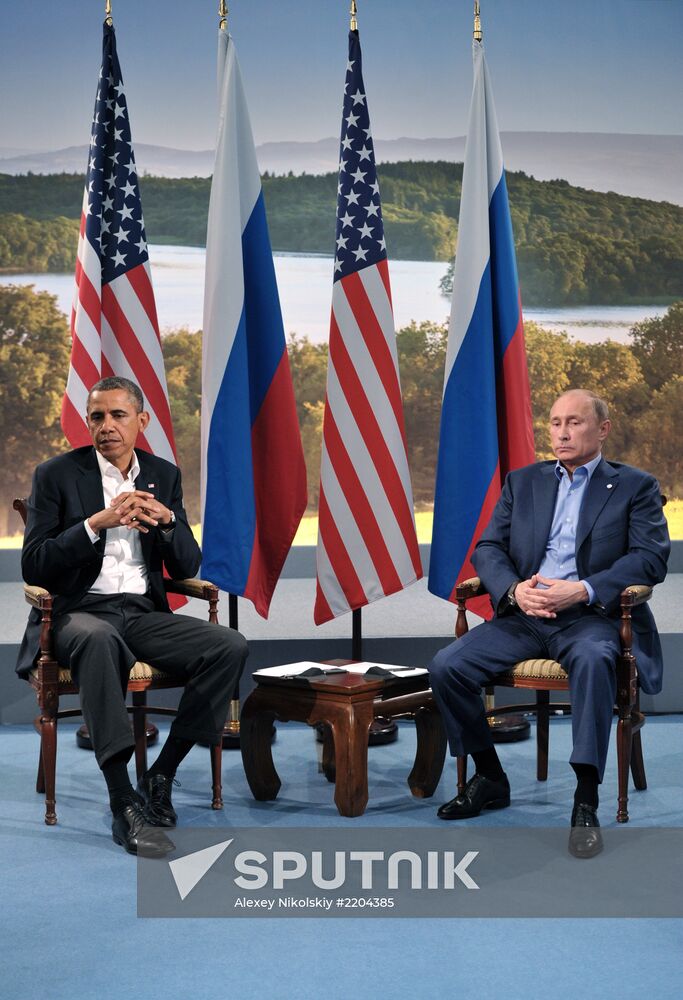 Vladimir Putin arrives in Ireland for the G8 summit