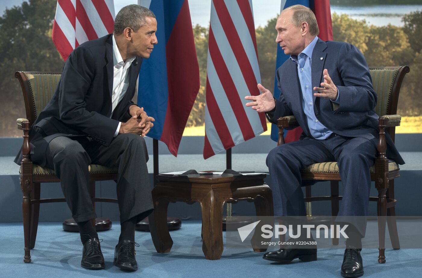 Vladimir Putin arrives in Ireland for the G8 summit
