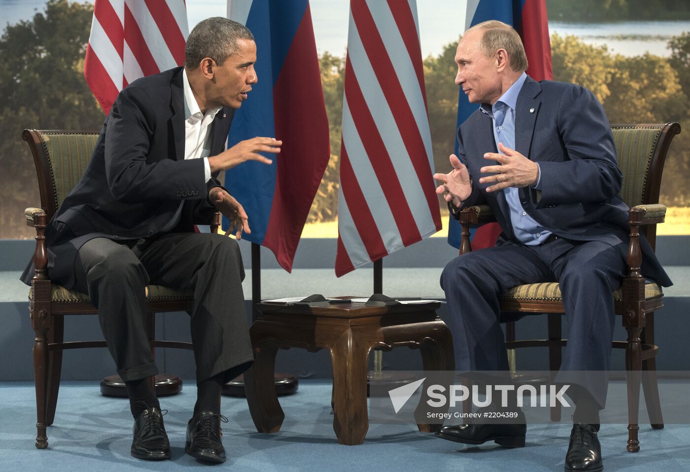 Vladimir Putin arrives in Ireland for the G8 summit