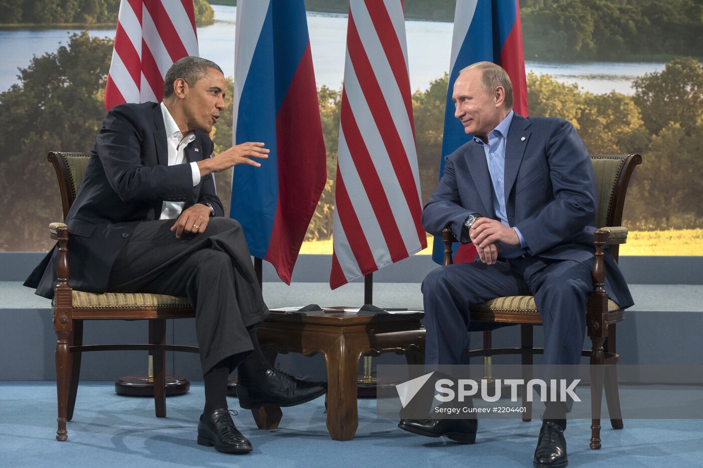 Vladimir Putin arrives in Ireland for the G8 summit