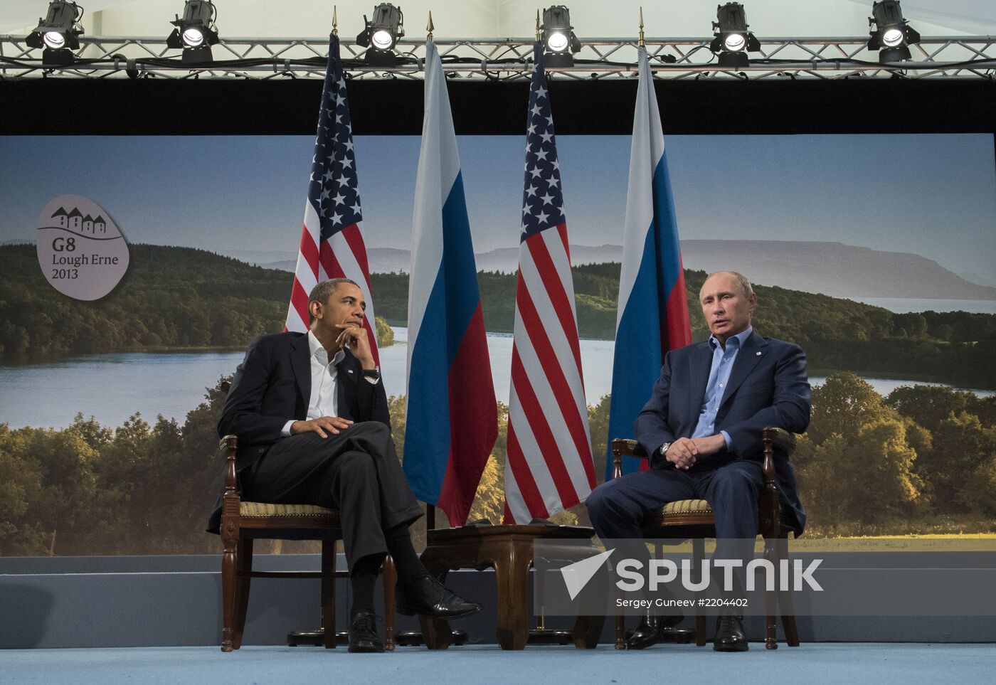 Vladimir Putin arrives in Ireland for the G8 summit