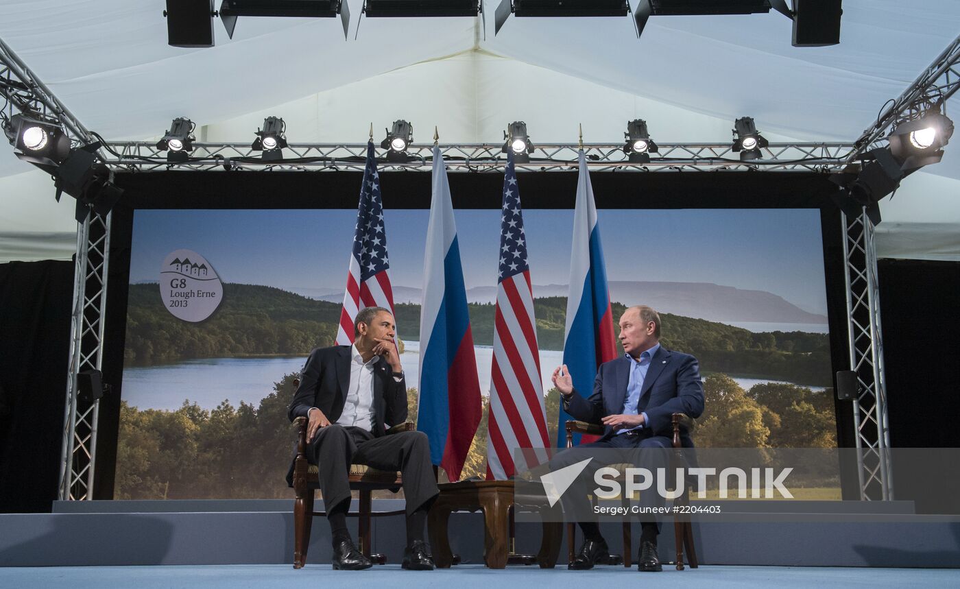 Vladimir Putin arrives in Ireland for the G8 summit