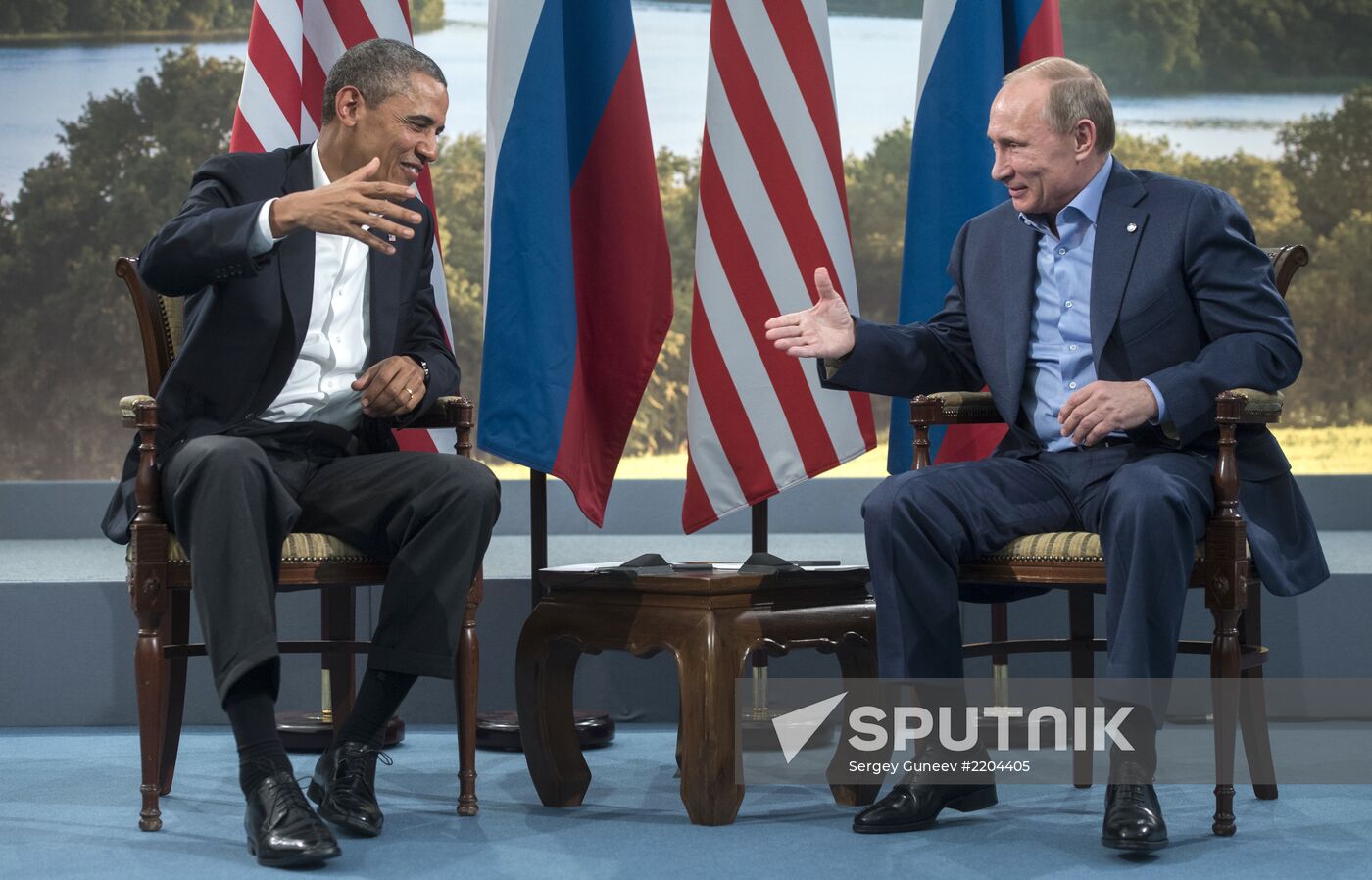 Vladimir Putin arrives in Ireland for the G8 summit