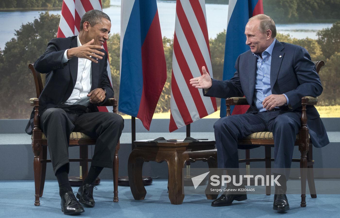 Vladimir Putin arrives in Ireland for the G8 summit