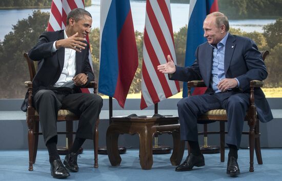 Vladimir Putin arrives in Ireland for the G8 summit