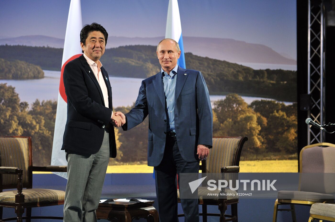 Vladimir Putin arrives in Ireland for the G8 summit
