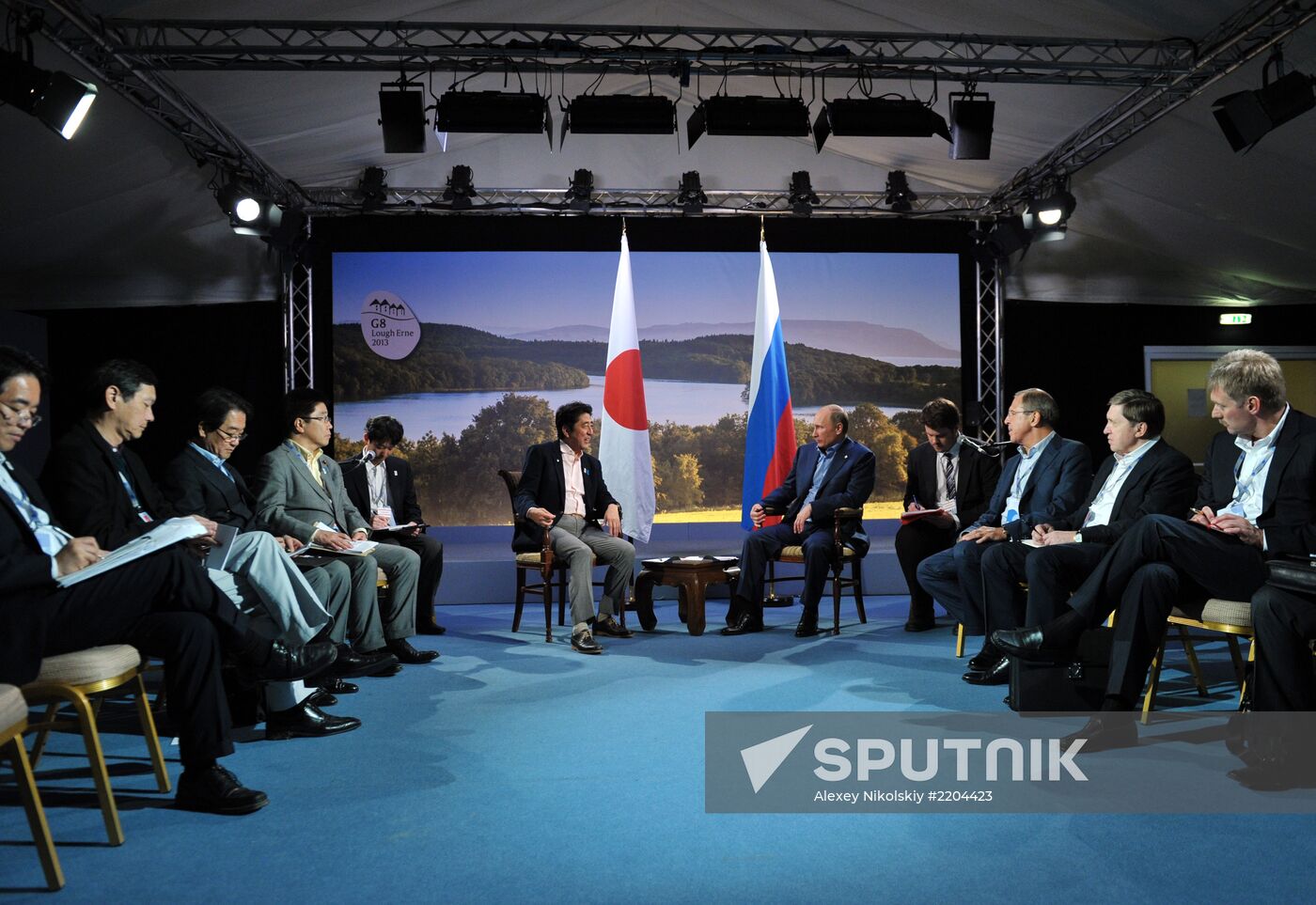Vladimir Putin arrives in Ireland for the G8 summit