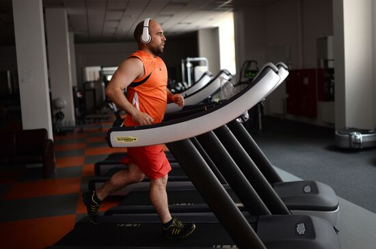 Snowboarding. Training session of Russian National Team
