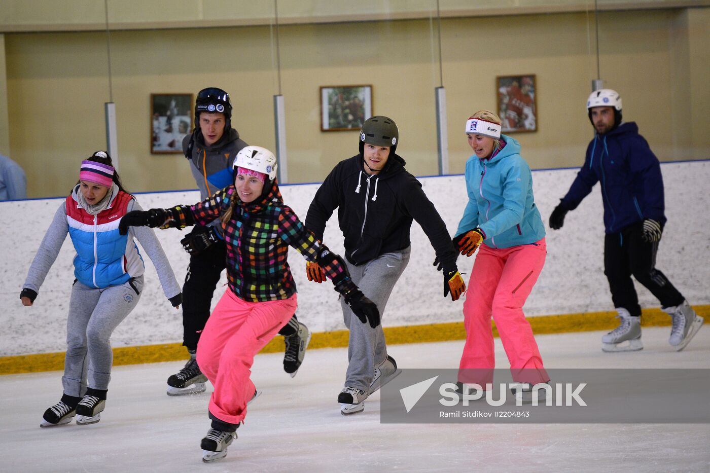 Snowboarding. Training session of Russian National Team