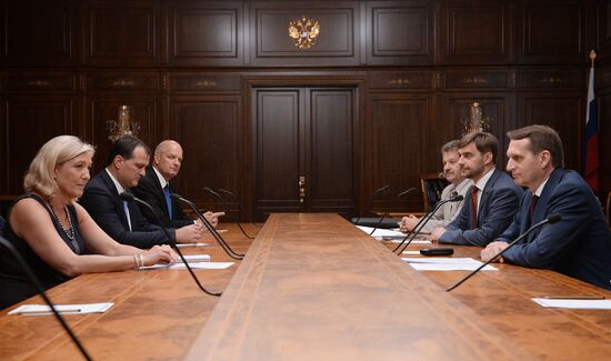 Sergei Naryshkin meets with Marine Le Pen