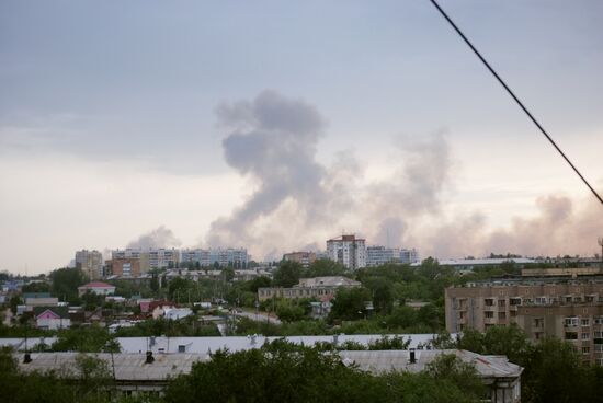 Stored artillery shells explode outside Samara