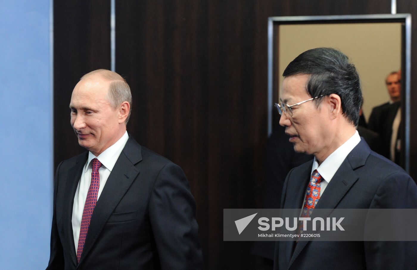 Vladimir Putin and Zhang Gaoli meet in St. Petersburg