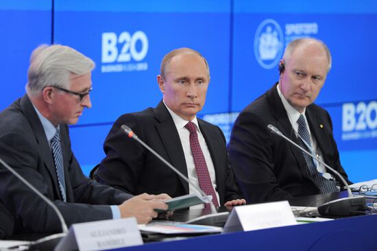 Vladimir Putin at B20 Summit in St. Petersburg