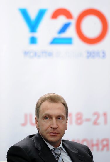 Vladimir Putin meeting with members of Y20 Russia Youth Summit